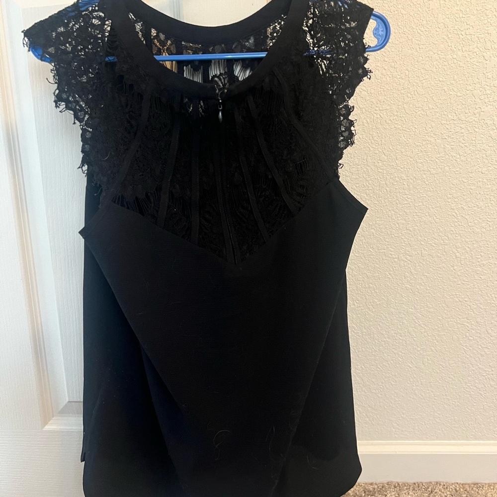 Elegant Black Lace Women's Top